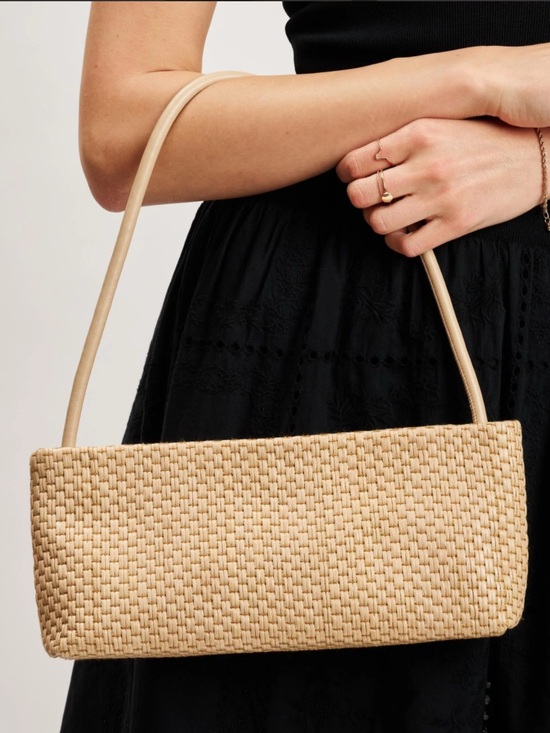 Moda Luxe Handbags - Moda Luxe Lucy - ST Woven Shoulder Bag in Natural - NWOT